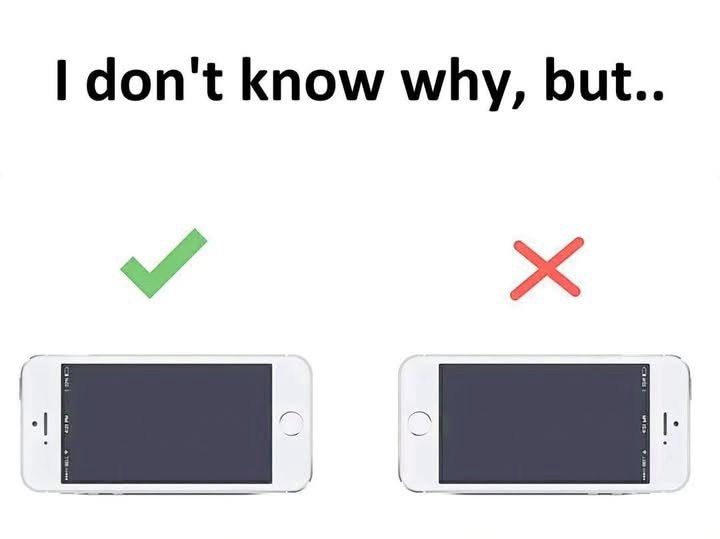 Two white smartphones are shown side by side against a white background. Above the left phone is a green checkmark, and…