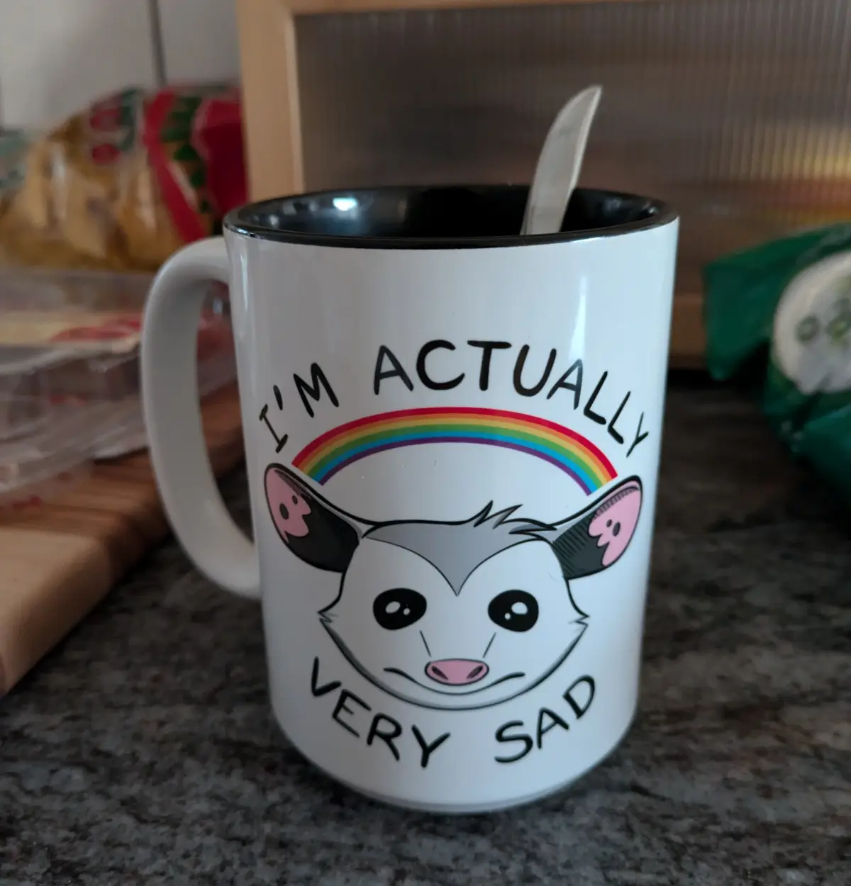 This mug perfectly captures my mood.