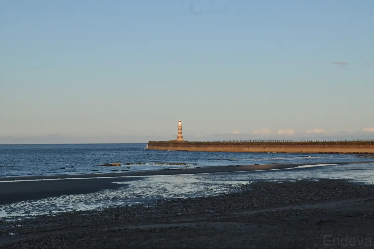 Roker Lighthouse: A Distant Perspective